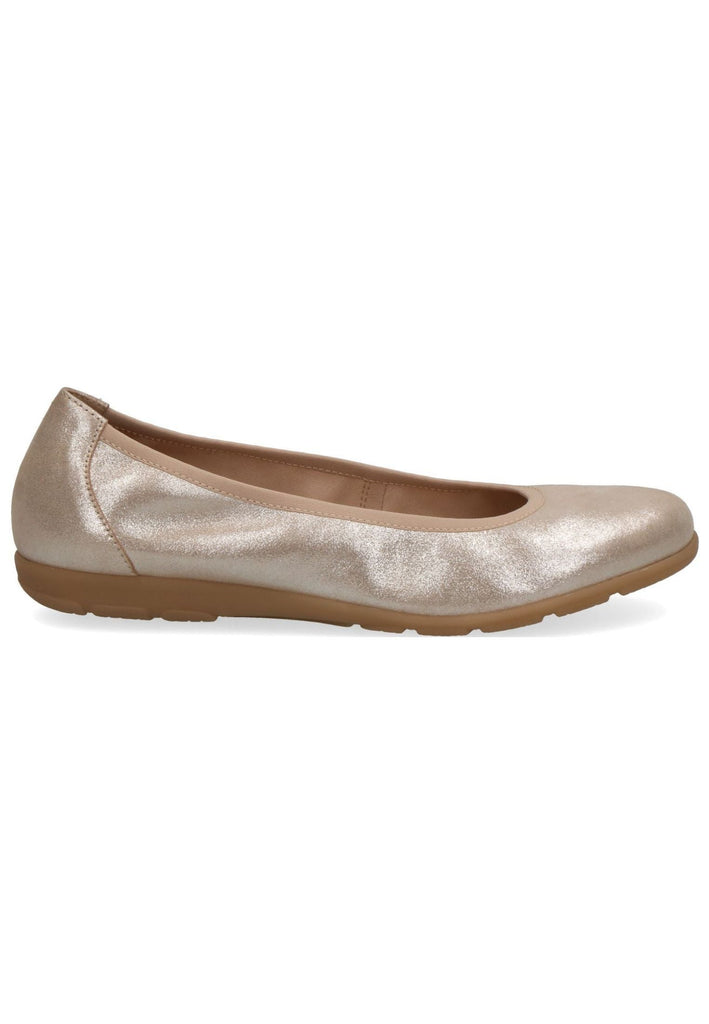 Caprice Ballerinas Veloursleder Taupe