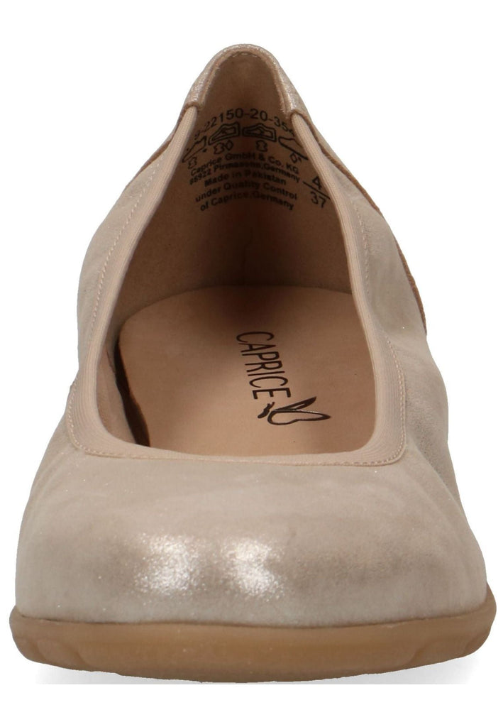 Caprice Ballerinas Veloursleder Taupe