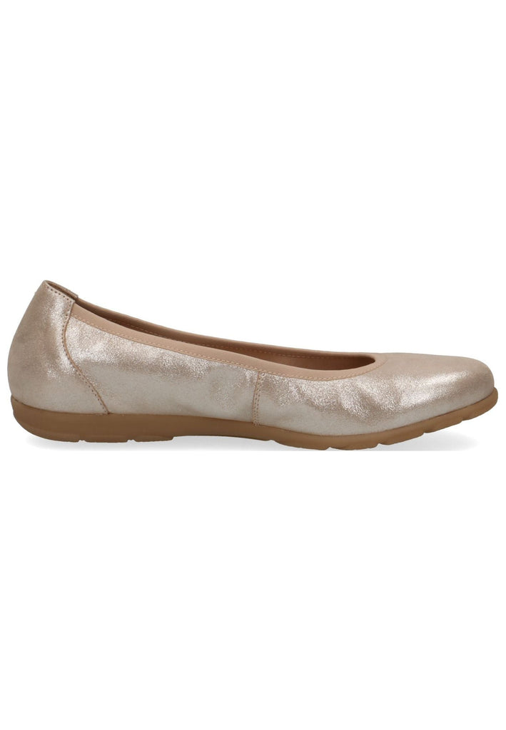 Caprice Ballerinas Veloursleder Taupe