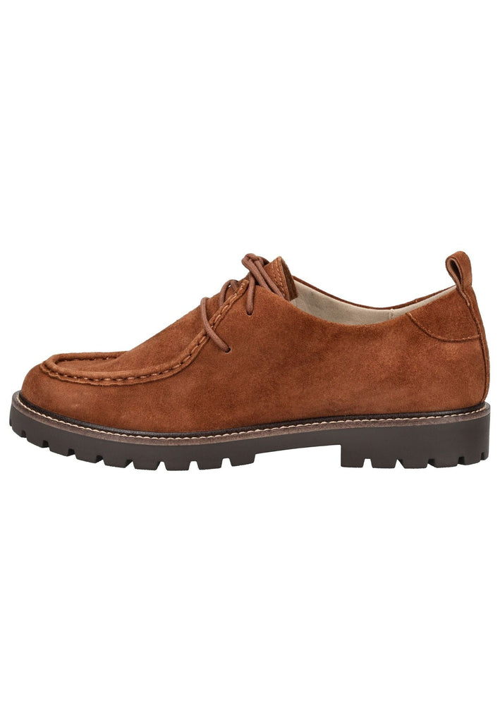 Halbschuhe Caprice Halbschuhe Veloursleder Cognac