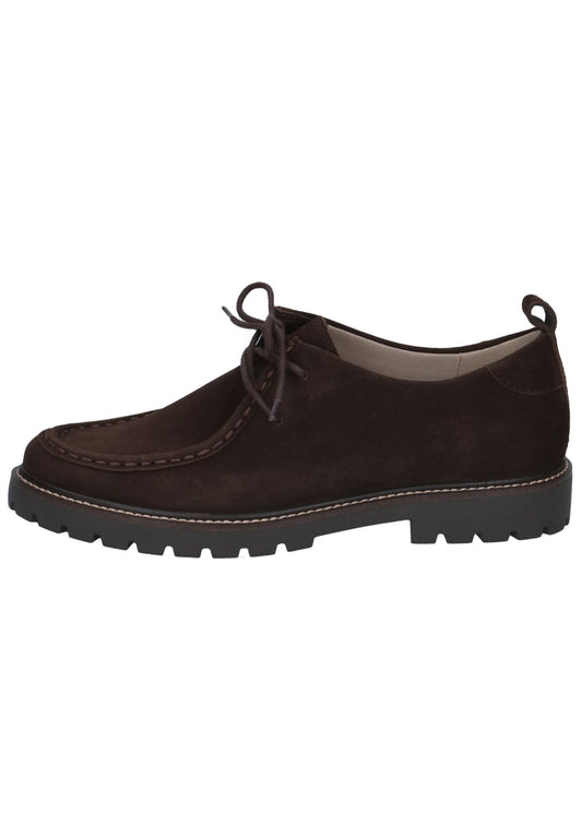 Caprice Halbschuhe Veloursleder Dunkelbraun
