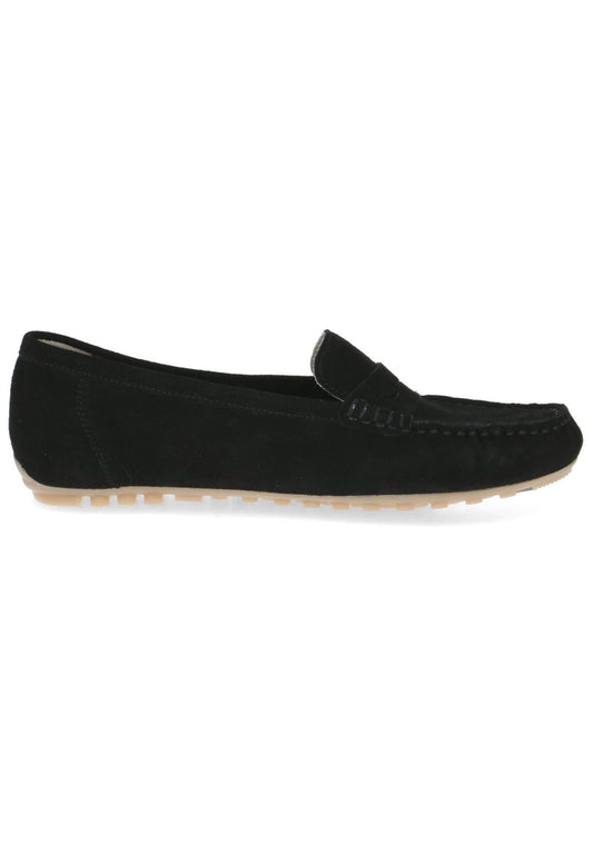 Caprice Mokassin Veloursleder Schwarz