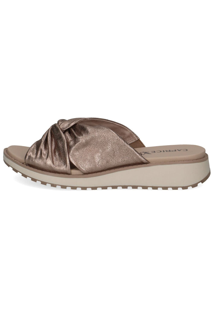 Pantoletten Caprice Pantoletten Leder Taupe