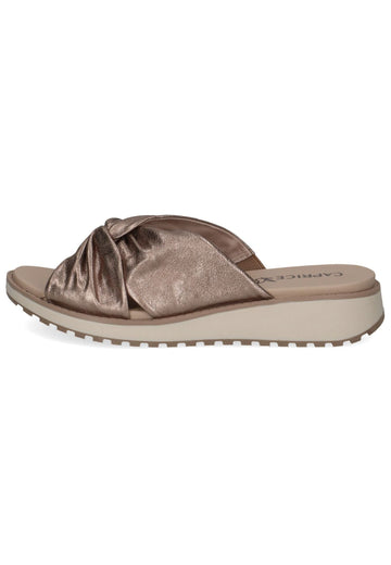 Pantoletten Caprice Pantoletten Leder Taupe