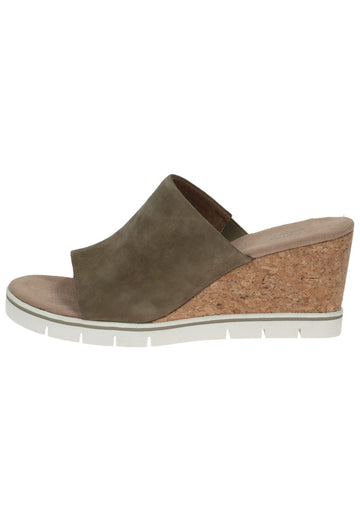Pantoletten Caprice Pantoletten Veloursleder Grün