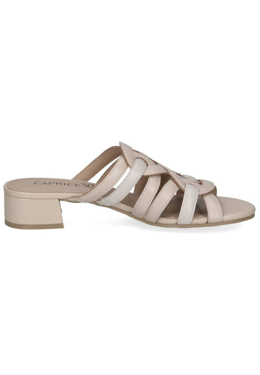 Caprice Pantoletten Leder Cream