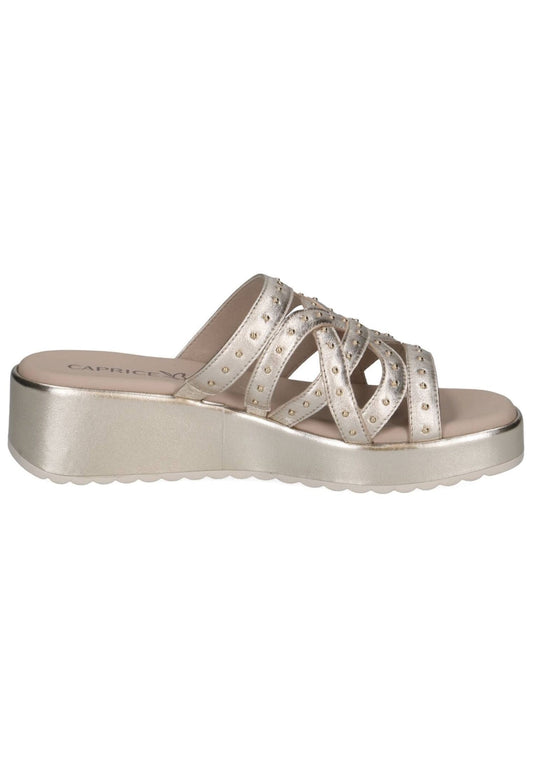 Caprice Pantoletten Leder Gold