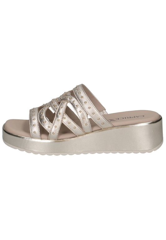 Caprice Pantoletten Leder Gold