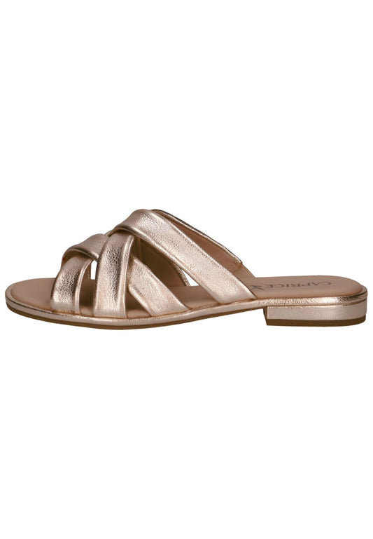 Caprice Pantoletten Leder Platin