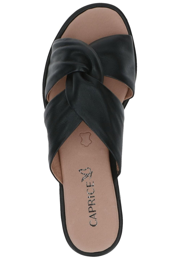 Caprice Pantoletten Leder Schwarz