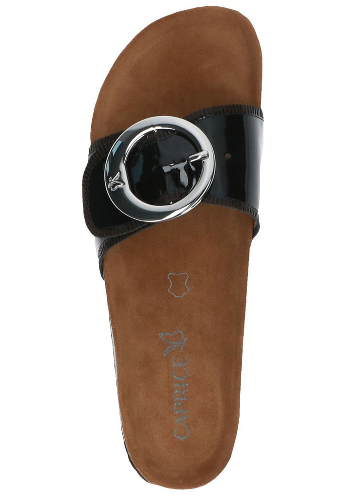 Caprice Pantoletten Leder Schwarz