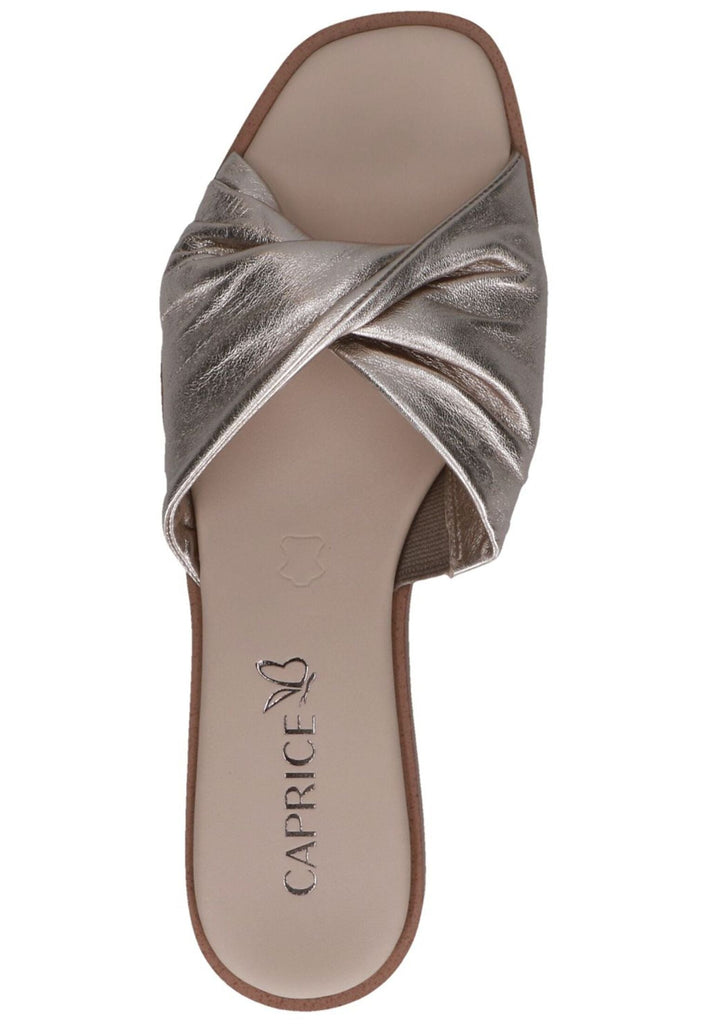 Caprice Pantoletten Leder Taupe
