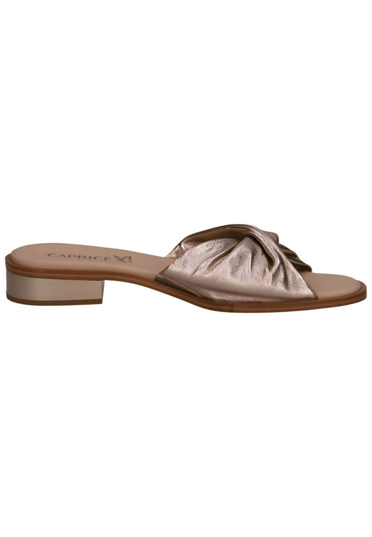 Caprice Pantoletten Leder Taupe