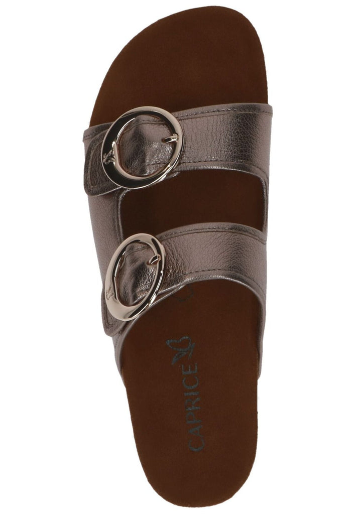 Caprice Pantoletten Leder Taupe