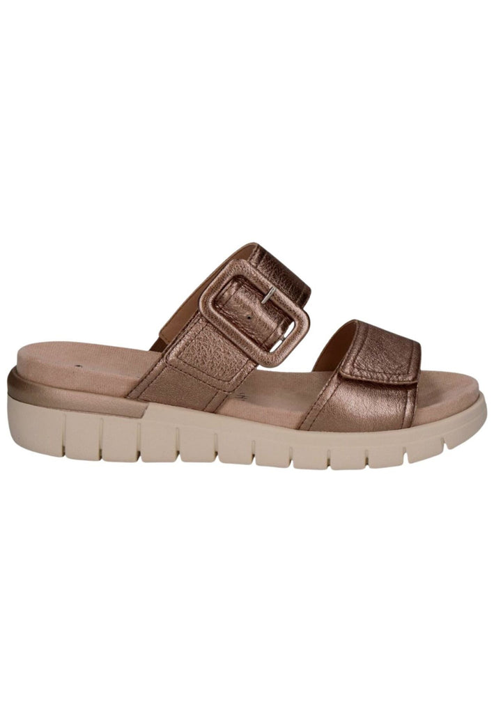 Caprice Pantoletten Leder Taupe