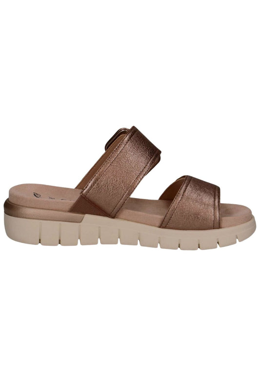 Caprice Pantoletten Leder Taupe