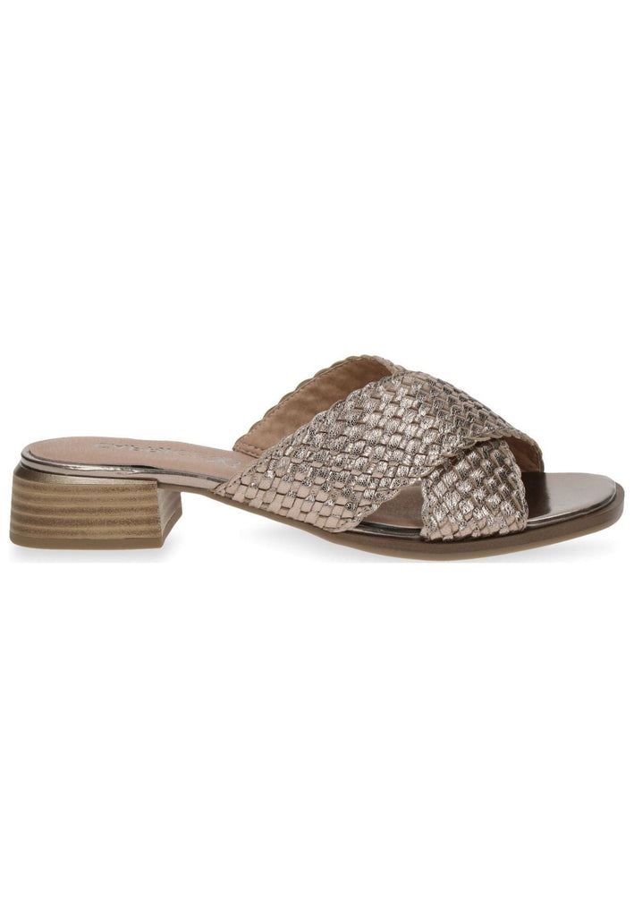 Caprice Pantoletten Leder Taupe