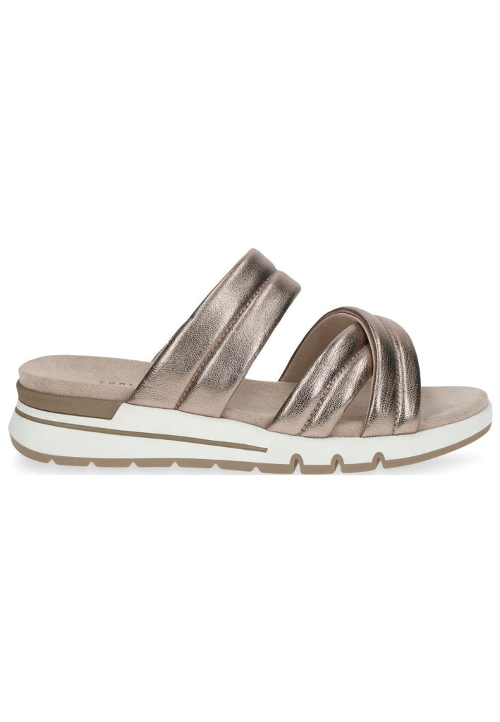 Caprice Pantoletten Leder Taupe