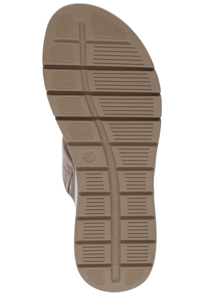 Caprice Pantoletten Leder Taupe