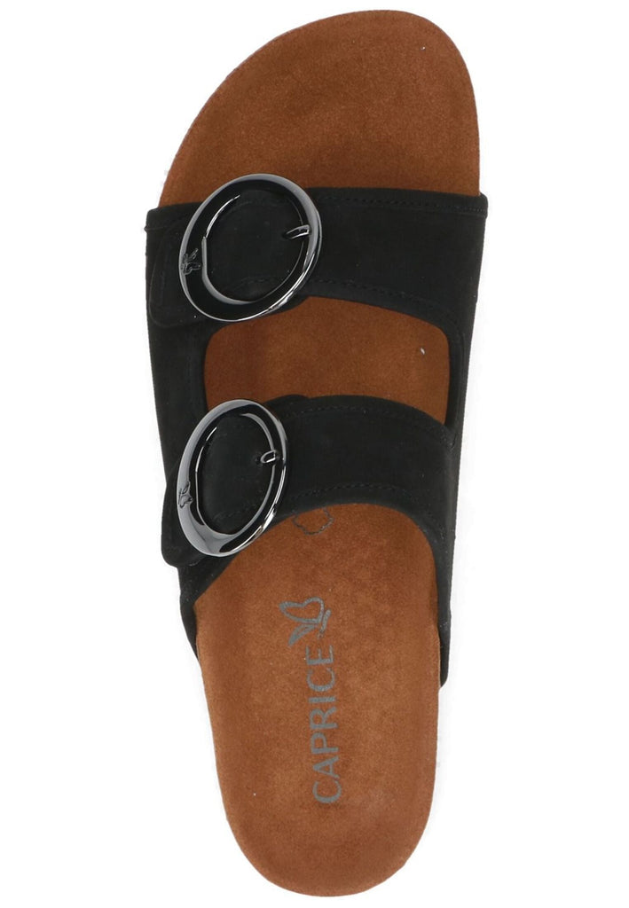 Caprice Pantoletten Nubukleder Schwarz