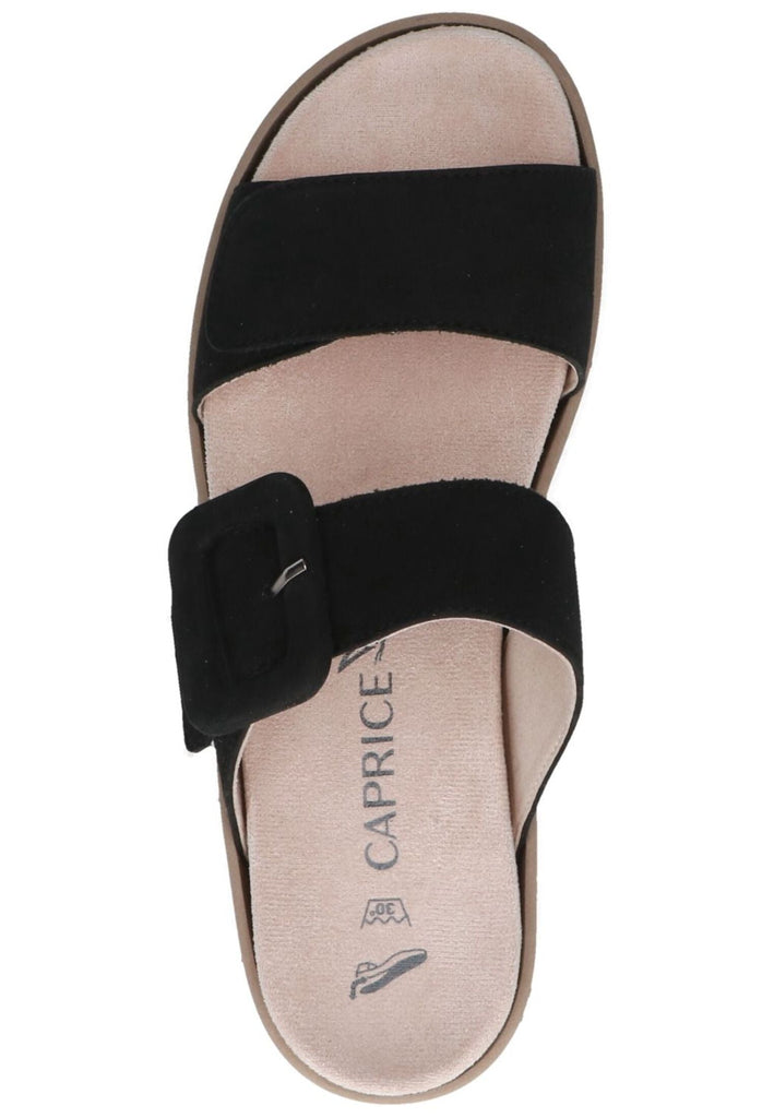 Caprice Pantoletten Nubukleder Schwarz