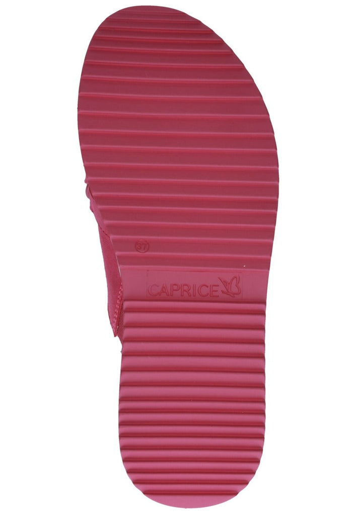 Caprice Pantoletten Veloursleder Fuchsia