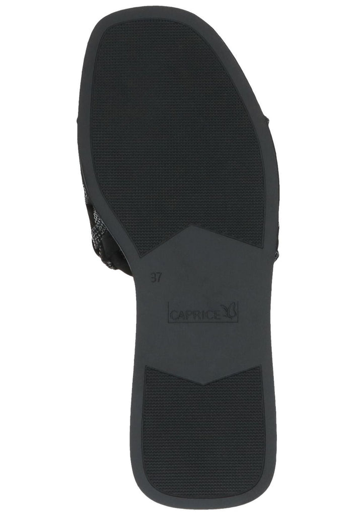 Caprice Pantoletten Veloursleder/Textil Schwarz