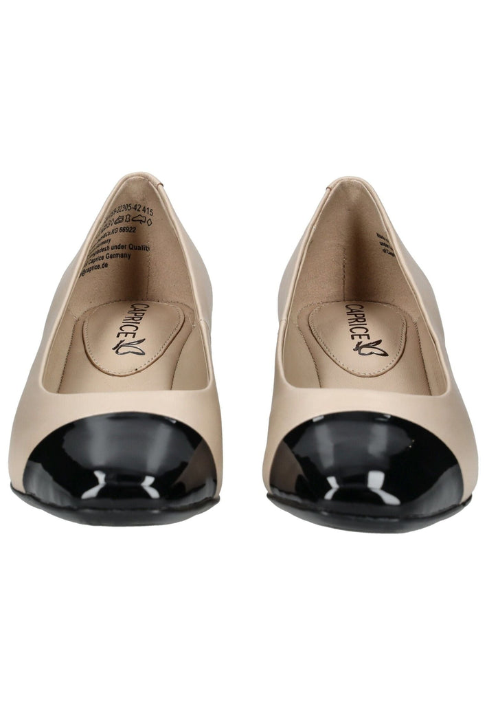 Caprice Pumps Leder Beige/Schwarz