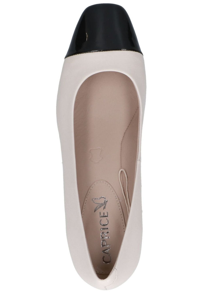 Caprice Pumps Leder/Textil Beige/Schwarz