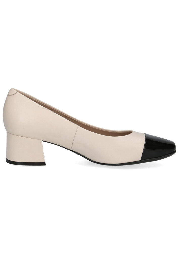 Caprice Pumps Leder/Textil Beige/Schwarz