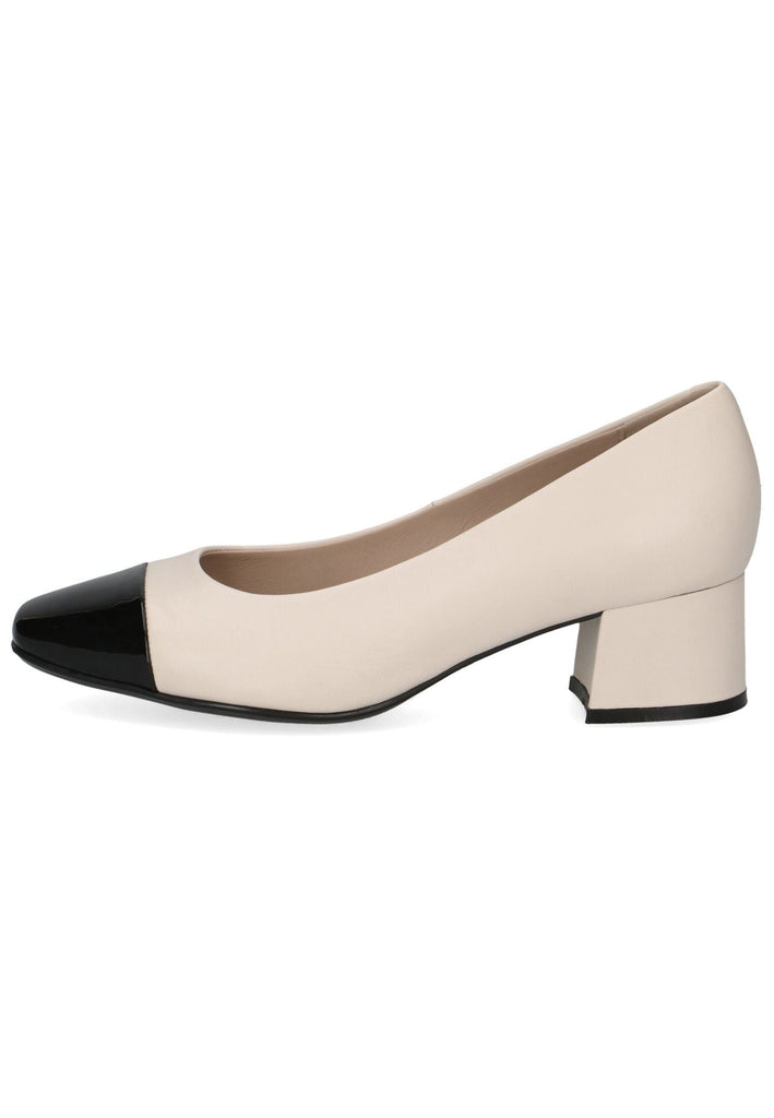Caprice Pumps Leder/Textil Beige/Schwarz