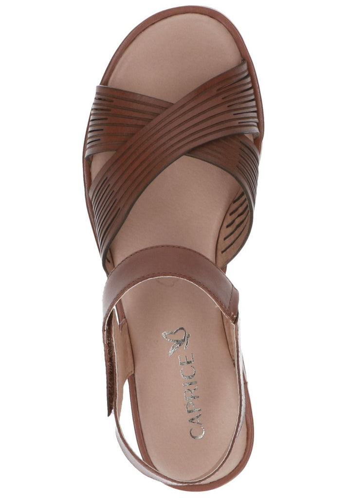 Caprice Sandalen Leder Cognac