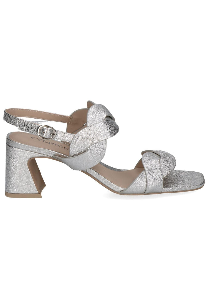 Caprice Sandalen Leder Metallic Silver