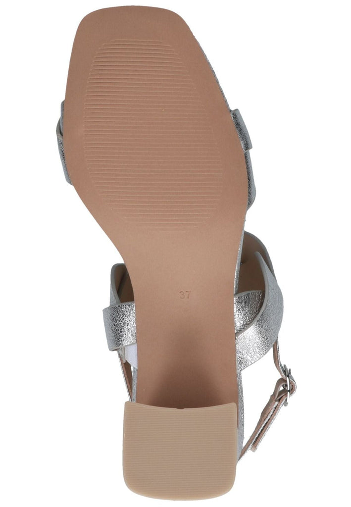 Caprice Sandalen Leder Metallic Silver