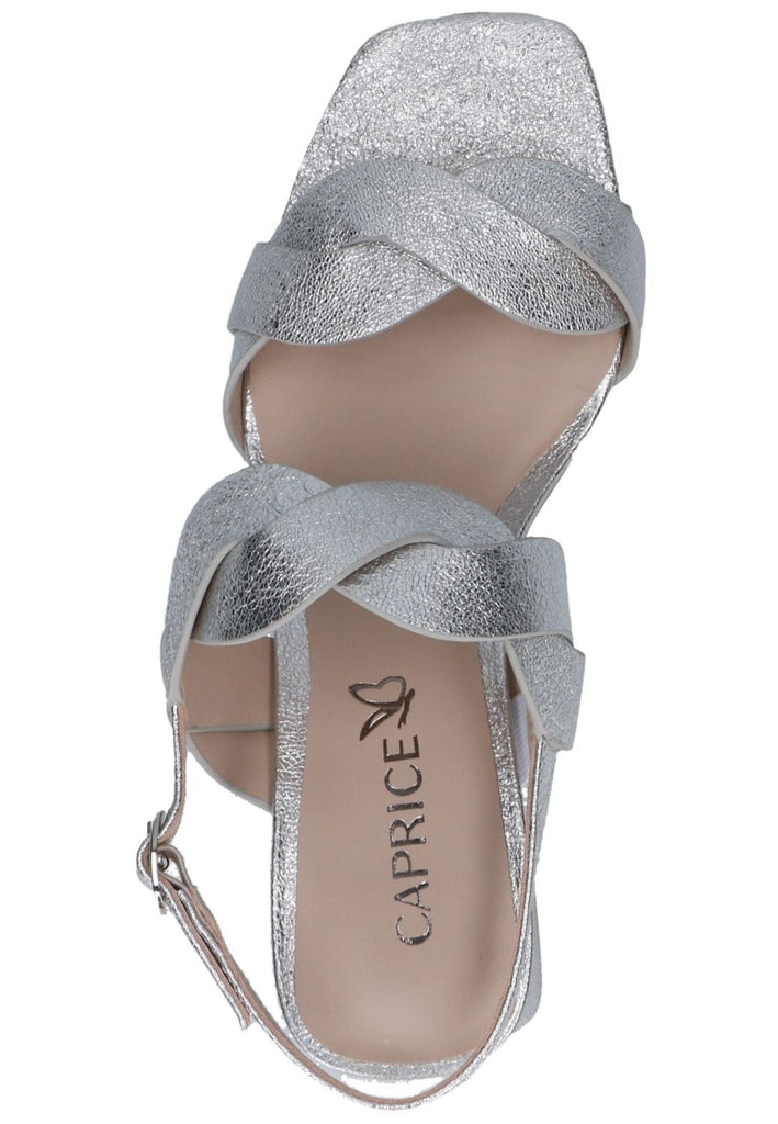 Caprice Sandalen Leder Metallic Silver