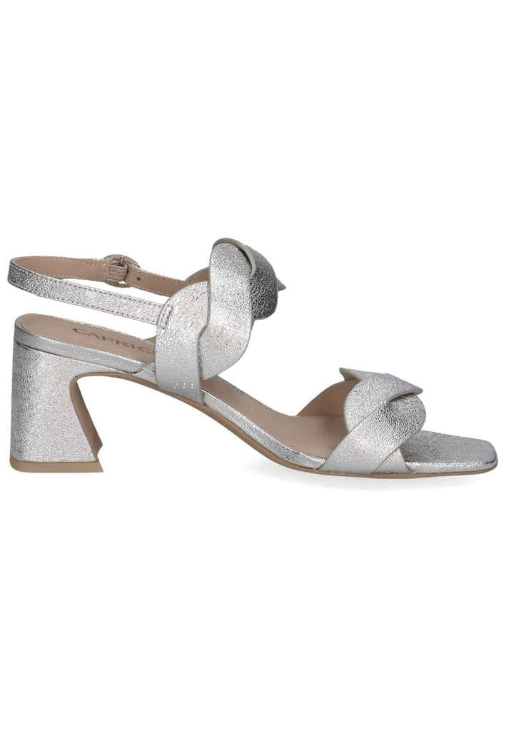 Caprice Sandalen Leder Metallic Silver