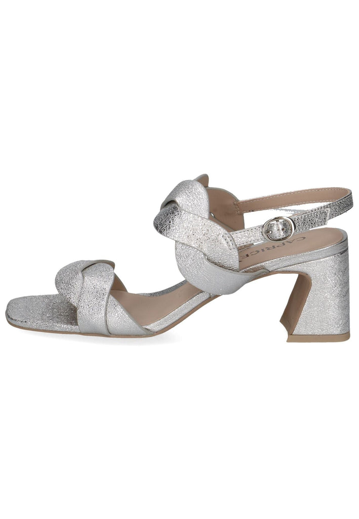 Caprice Sandalen Leder Metallic Silver