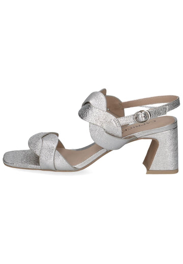 Caprice Sandalen Leder Metallic Silver