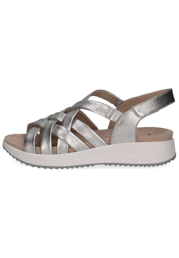 Caprice Sandalen Leder Metallic Silver