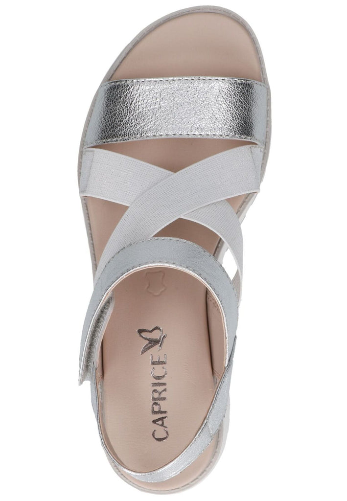 Caprice Sandalen Leder Metallic Silver