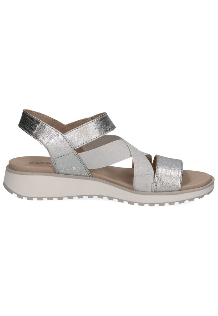 Caprice Sandalen Leder Metallic Silver