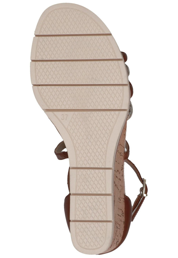 Caprice Sandalen Leder/Synthetik Cognac