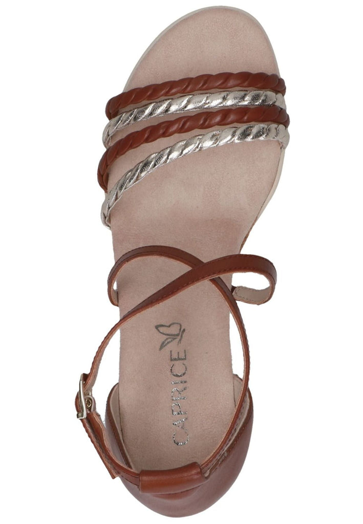 Caprice Sandalen Leder/Synthetik Cognac