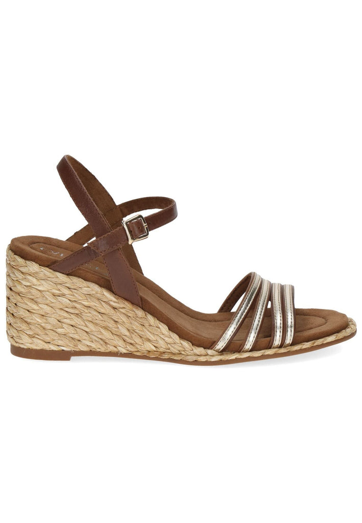 Caprice Sandalen Leder/Synthetik Cognac