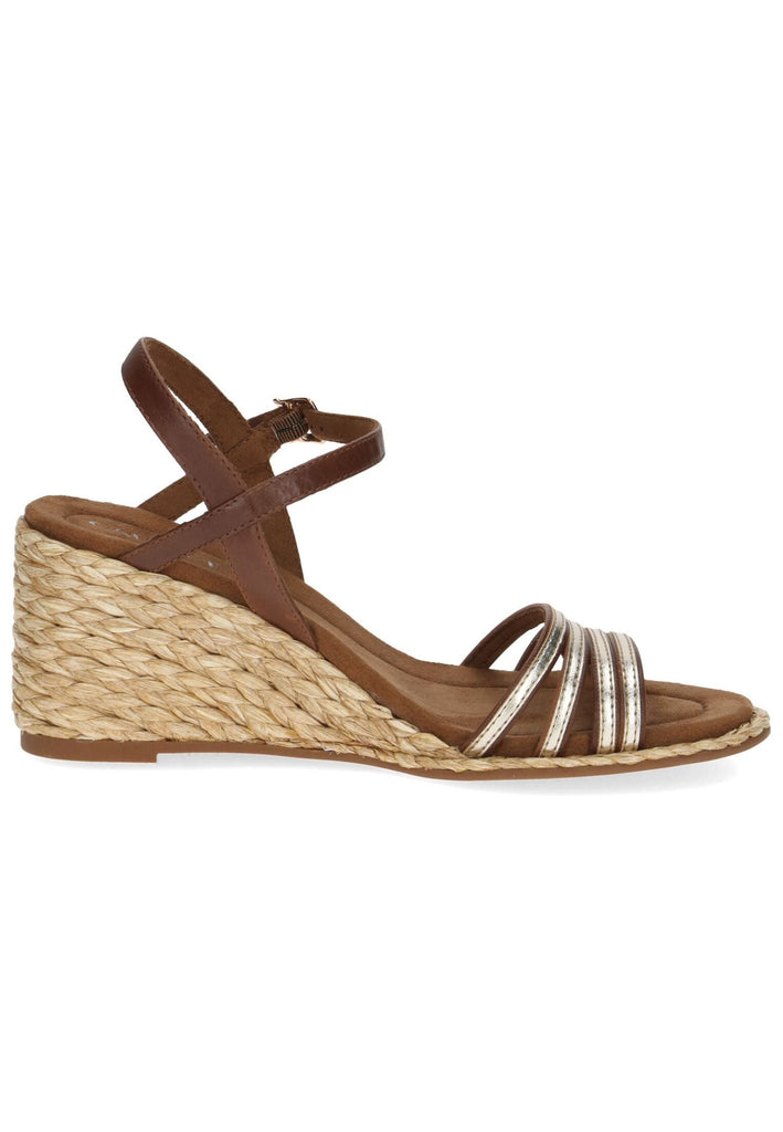 Caprice Sandalen Leder/Synthetik Cognac