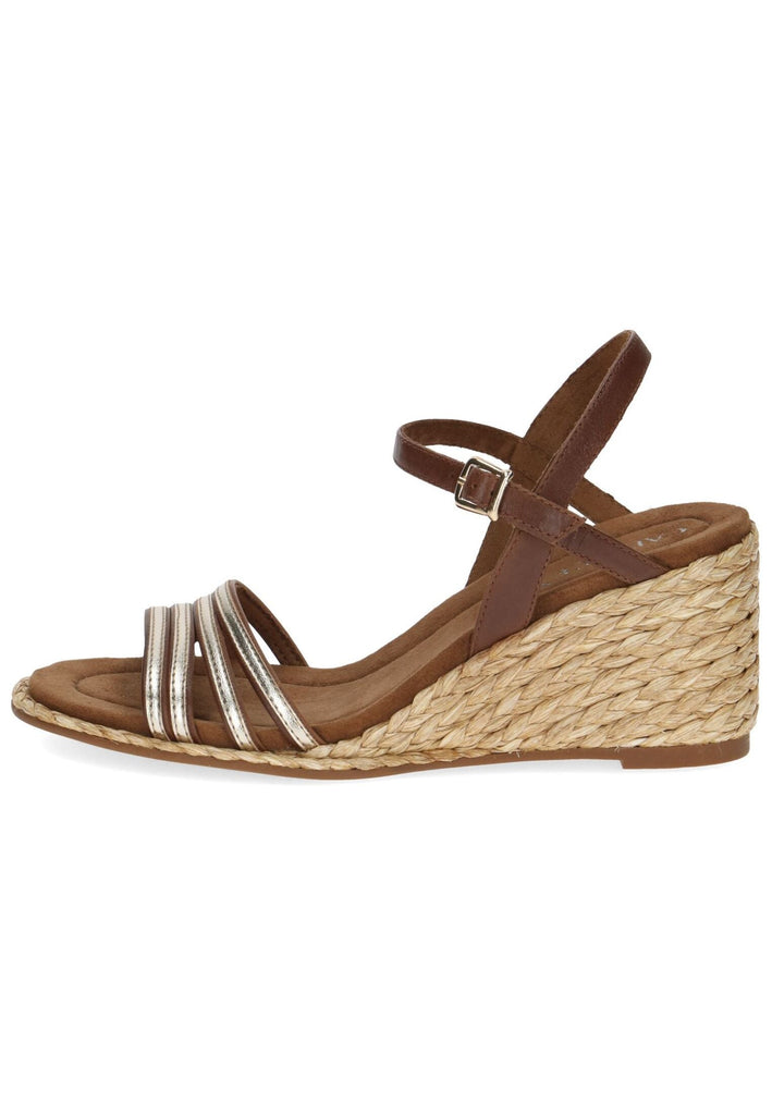 Caprice Sandalen Leder/Synthetik Cognac