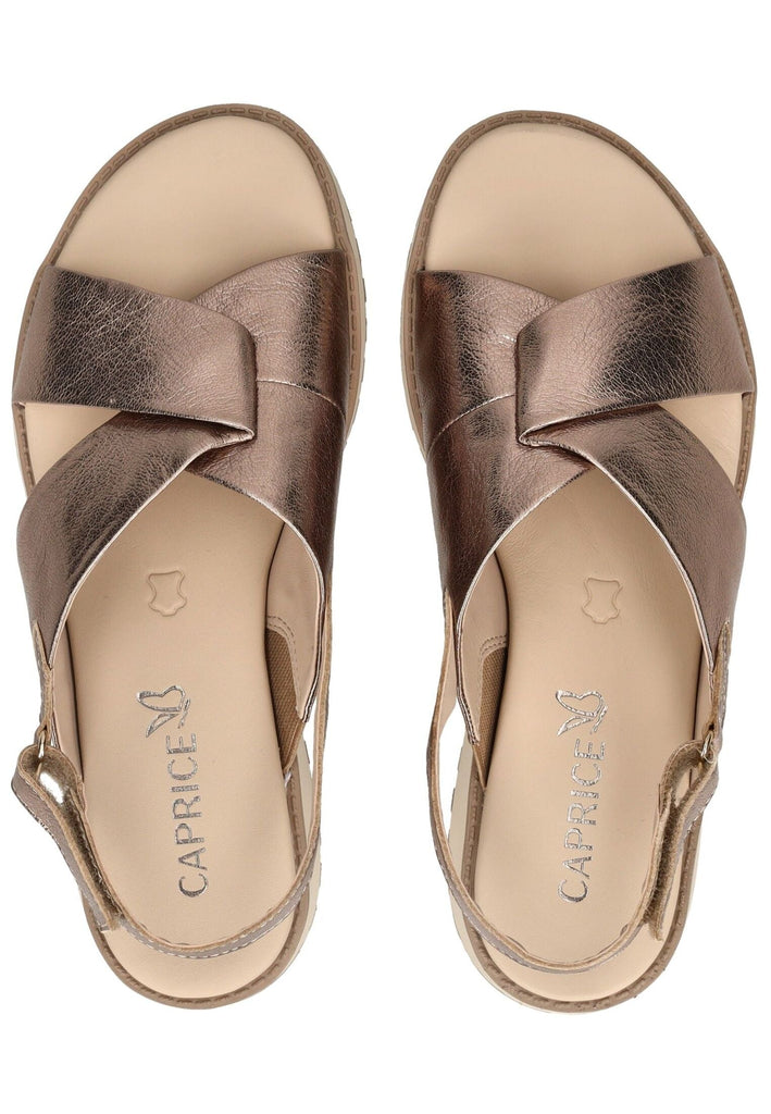 Caprice Sandalen Leder Taupe