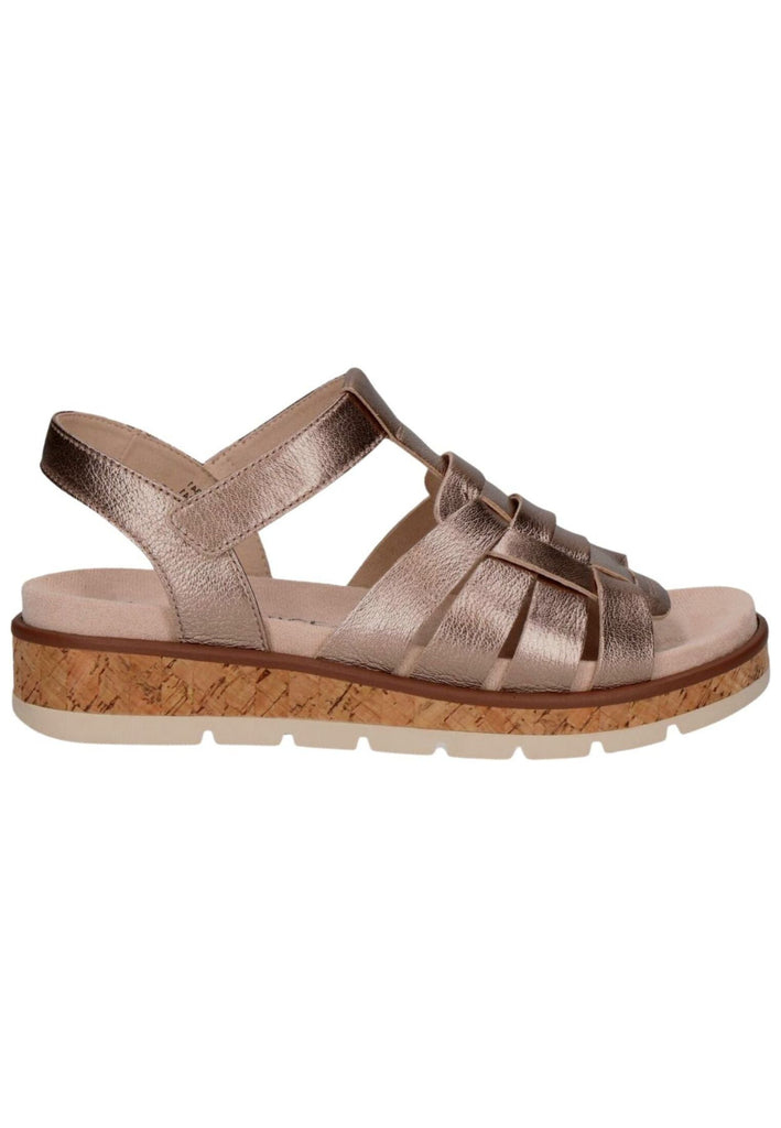 Caprice Sandalen Leder Taupe