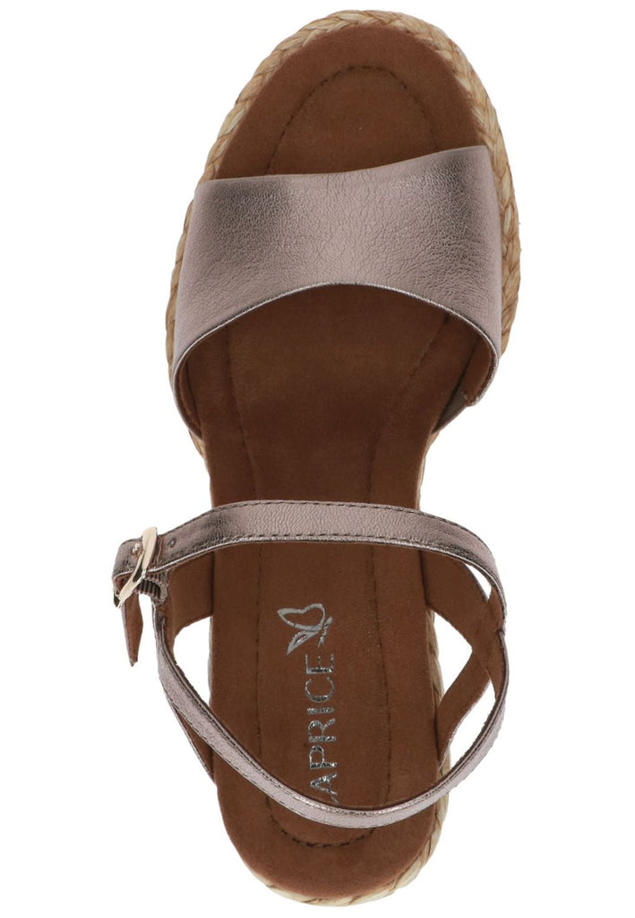 Caprice Sandalen Leder Taupe