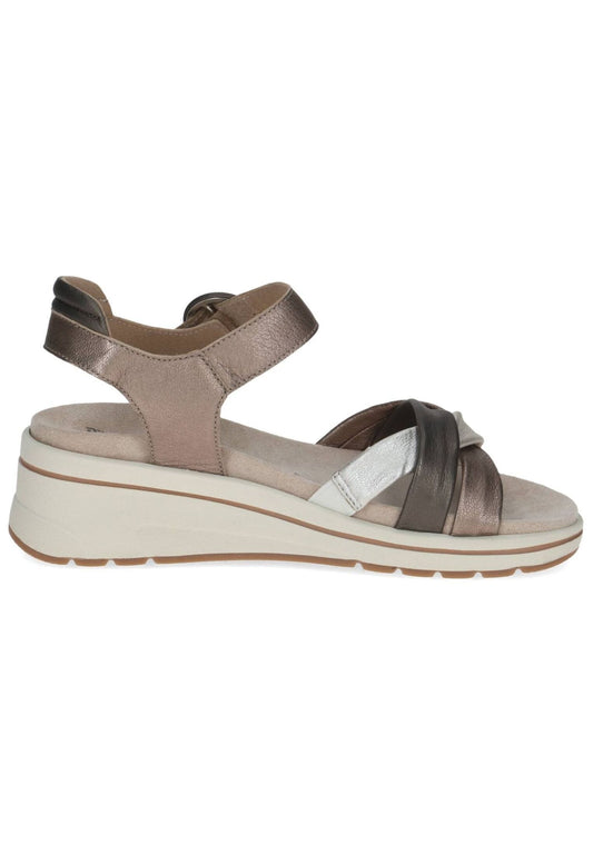 Caprice Sandalen Leder Taupe